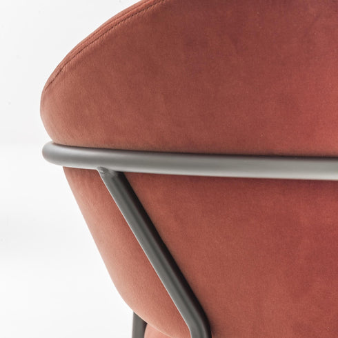 Jazz 3716 Armchair Upholstered / Frame Titanium Finish